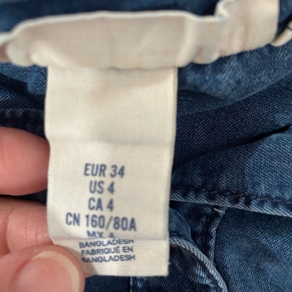 L.O.G.G. H&M Womens Denim Shirt Dress Size 4 True color in Picture 1 - Picture 3 of 5